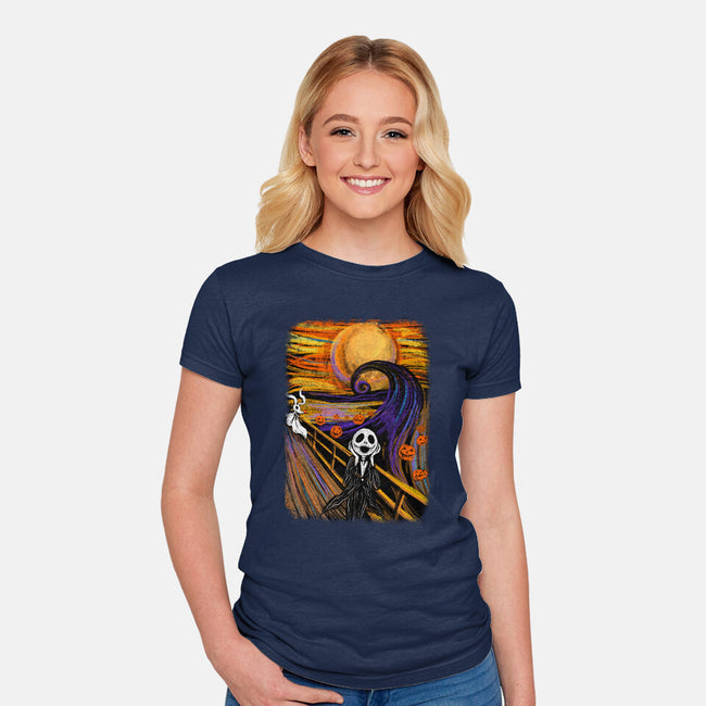 Nightmare Before Halloween-Womens-Fitted-Tee-spoilerinc