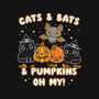 Cats Bats Pumpkins Oh My-None-Drawstring-Bag-Weird & Punderful