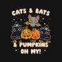 Cats Bats Pumpkins Oh My-None-Polyester-Shower Curtain-Weird & Punderful