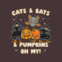 Cats Bats Pumpkins Oh My-Womens-Basic-Tee-Weird & Punderful