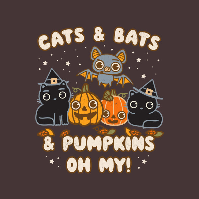 Cats Bats Pumpkins Oh My-None-Non-Removable Cover w Insert-Throw Pillow-Weird & Punderful