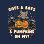 Cats Bats Pumpkins Oh My-None-Removable Cover w Insert-Throw Pillow-Weird & Punderful