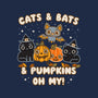 Cats Bats Pumpkins Oh My-None-Non-Removable Cover w Insert-Throw Pillow-Weird & Punderful