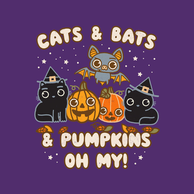 Cats Bats Pumpkins Oh My-Mens-Basic-Tee-Weird & Punderful