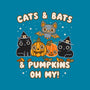Cats Bats Pumpkins Oh My-None-Polyester-Shower Curtain-Weird & Punderful