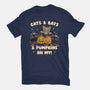 Cats Bats Pumpkins Oh My-Youth-Basic-Tee-Weird & Punderful