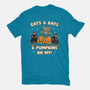 Cats Bats Pumpkins Oh My-Unisex-Basic-Tee-Weird & Punderful