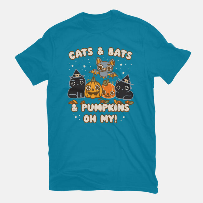 Cats Bats Pumpkins Oh My-Mens-Heavyweight-Tee-Weird & Punderful