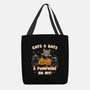 Cats Bats Pumpkins Oh My-None-Basic Tote-Bag-Weird & Punderful