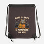 Cats Bats Pumpkins Oh My-None-Drawstring-Bag-Weird & Punderful