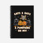 Cats Bats Pumpkins Oh My-None-Dot Grid-Notebook-Weird & Punderful