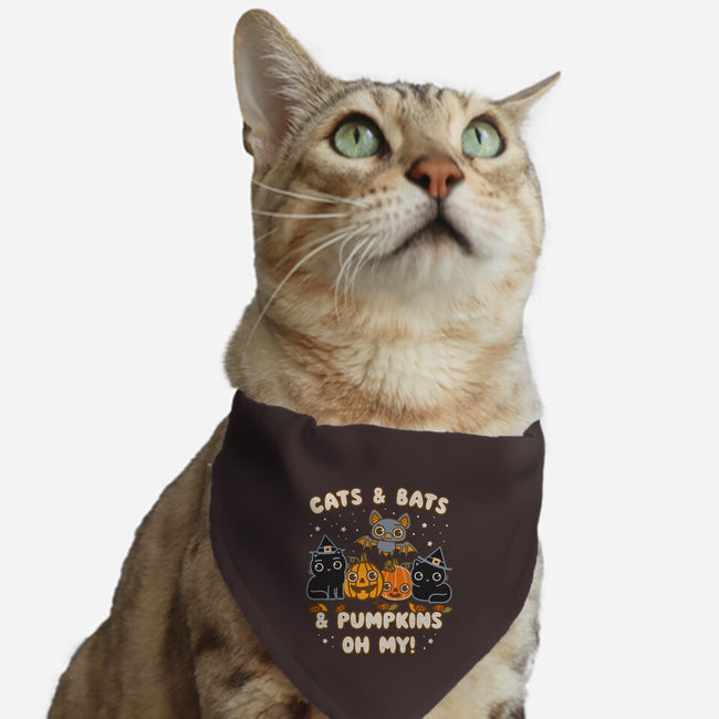 Cats Bats Pumpkins Oh My-Cat-Adjustable-Pet Collar-Weird & Punderful