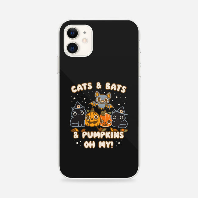 Cats Bats Pumpkins Oh My-iPhone-Snap-Phone Case-Weird & Punderful