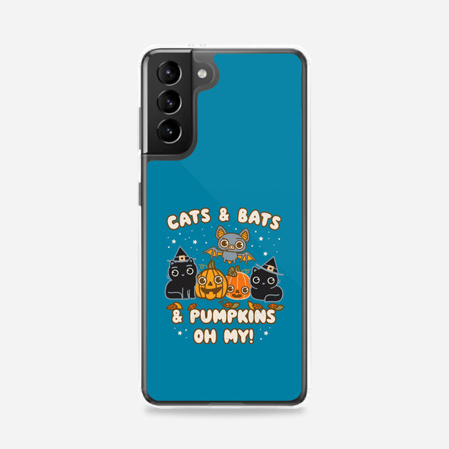 Cats Bats Pumpkins Oh My-Samsung-Snap-Phone Case-Weird & Punderful