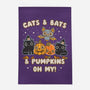 Cats Bats Pumpkins Oh My-None-Indoor-Rug-Weird & Punderful