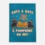 Cats Bats Pumpkins Oh My-None-Indoor-Rug-Weird & Punderful