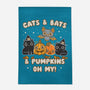 Cats Bats Pumpkins Oh My-None-Outdoor-Rug-Weird & Punderful
