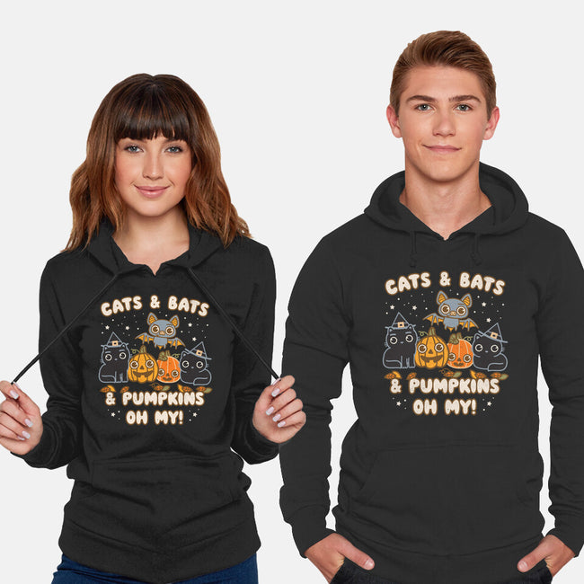 Cats Bats Pumpkins Oh My-Unisex-Pullover-Sweatshirt-Weird & Punderful
