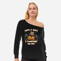 Cats Bats Pumpkins Oh My-Womens-Off Shoulder-Sweatshirt-Weird & Punderful