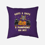 Cats Bats Pumpkins Oh My-None-Removable Cover-Throw Pillow-Weird & Punderful