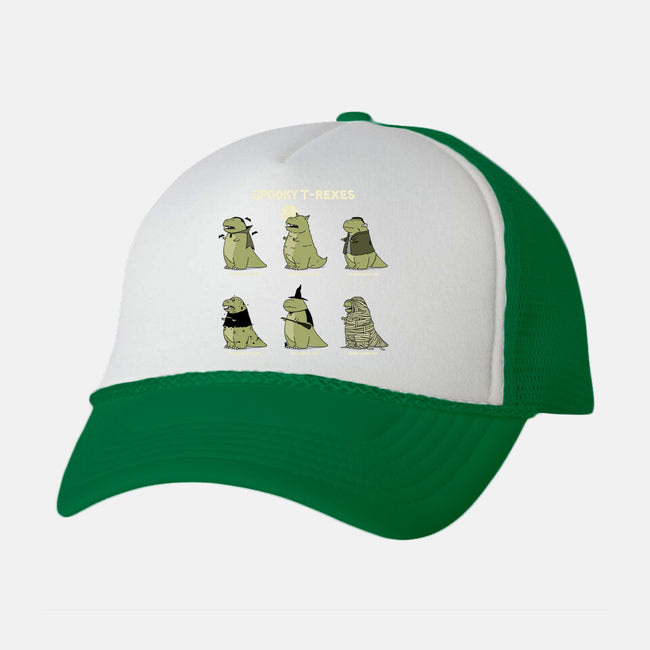 Spooky T-Rexes-Unisex-Trucker-Hat-pigboom