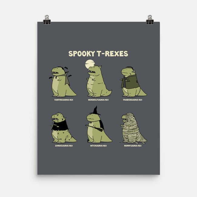 Spooky T-Rexes-None-Matte-Poster-pigboom