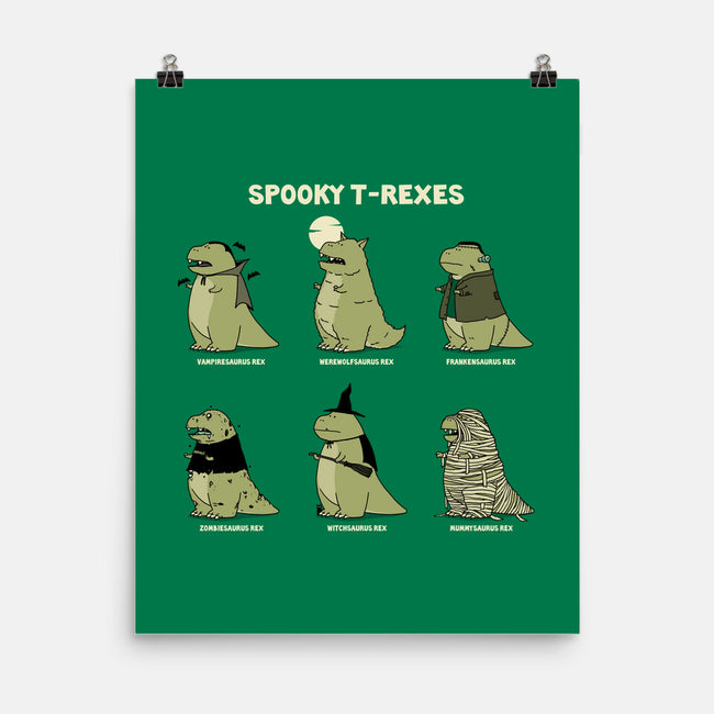 Spooky T-Rexes-None-Matte-Poster-pigboom