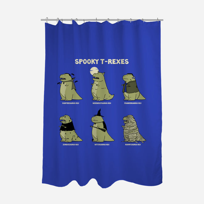 Spooky T-Rexes-None-Polyester-Shower Curtain-pigboom