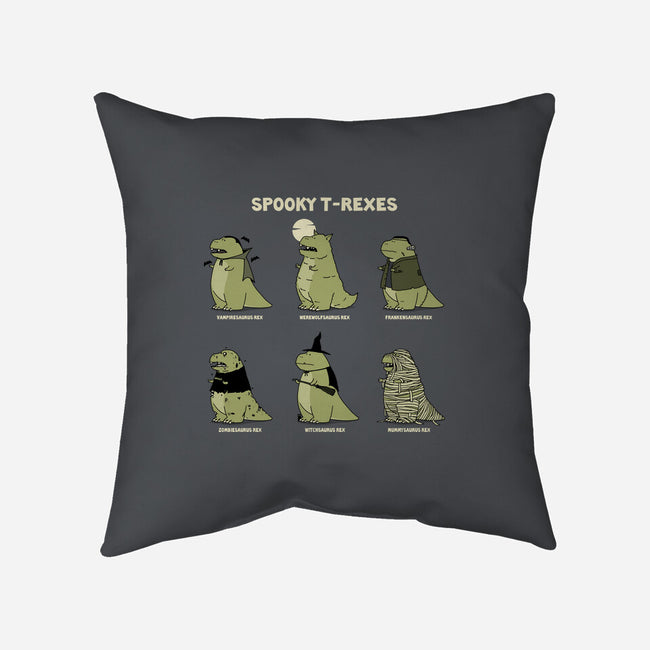 Spooky T-Rexes-None-Non-Removable Cover w Insert-Throw Pillow-pigboom