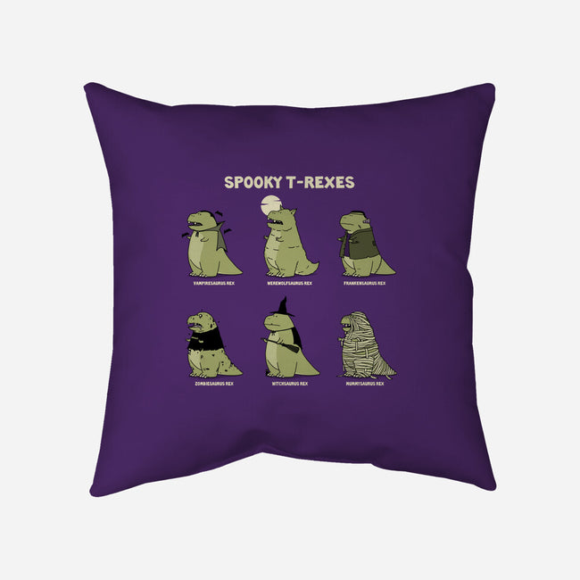 Spooky T-Rexes-None-Non-Removable Cover w Insert-Throw Pillow-pigboom