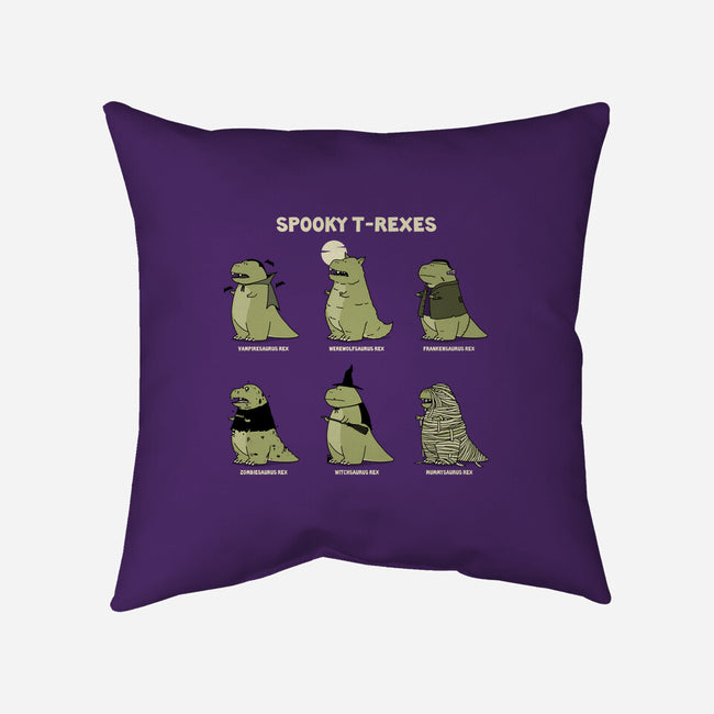 Spooky T-Rexes-None-Removable Cover w Insert-Throw Pillow-pigboom