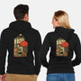 Monster Claw Machine Champ-Unisex-Zip-Up-Sweatshirt-pigboom