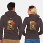 Monster Claw Machine Champ-Unisex-Zip-Up-Sweatshirt-pigboom