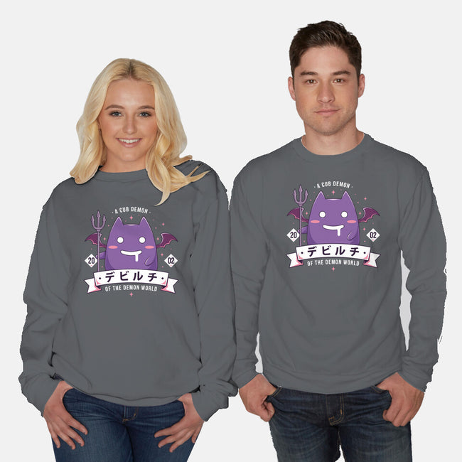 Small Demon-Unisex-Crew Neck-Sweatshirt-Alundrart