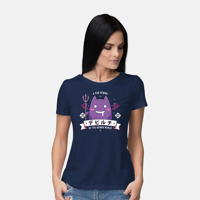 Small Demon-Womens-Basic-Tee-Alundrart