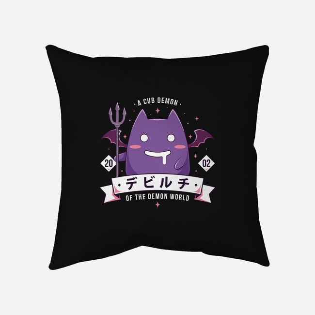 Small Demon-None-Removable Cover w Insert-Throw Pillow-Alundrart