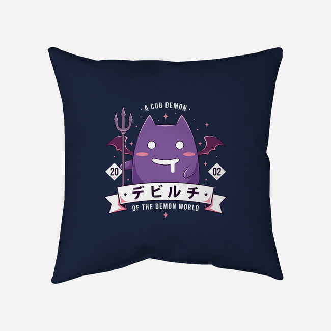 Small Demon-None-Removable Cover w Insert-Throw Pillow-Alundrart