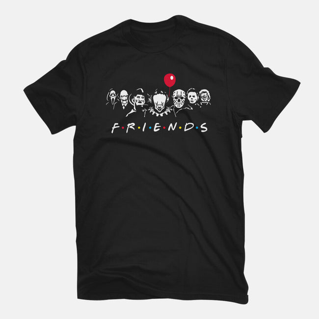 Horror Friends-Unisex-Basic-Tee-MaxoArt