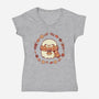 Ghostly Fall Vibes-Womens-V-Neck-Tee-TechraNova