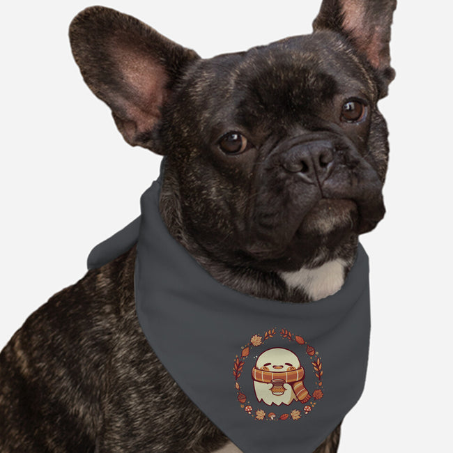 Ghostly Fall Vibes-Dog-Bandana-Pet Collar-TechraNova