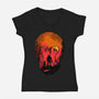 Evil Dead Fight-Womens-V-Neck-Tee-heydale