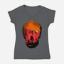 Evil Dead Fight-Womens-V-Neck-Tee-heydale