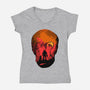 Evil Dead Fight-Womens-V-Neck-Tee-heydale