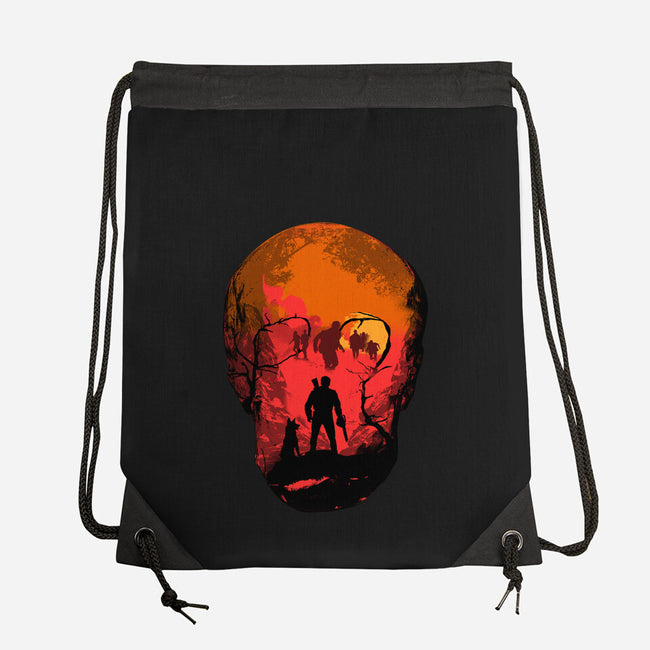 Evil Dead Fight-None-Drawstring-Bag-heydale