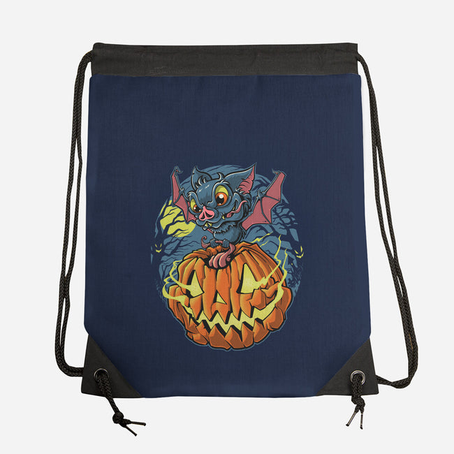 Spooky Night Bat-None-Drawstring-Bag-Betmac