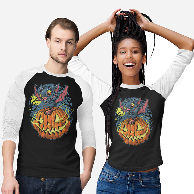 Spooky Night Bat-Unisex-Baseball-Tee-Betmac