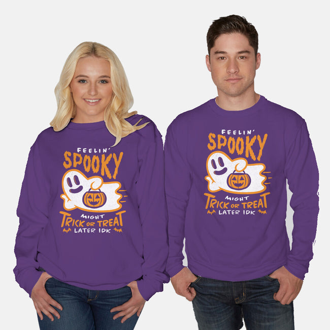 Might Trick Or Treat Later-Unisex-Crew Neck-Sweatshirt-RyanAstle