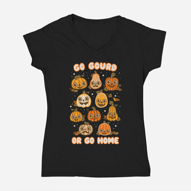 Go Gourd Or Go Home-Womens-V-Neck-Tee-Weird & Punderful