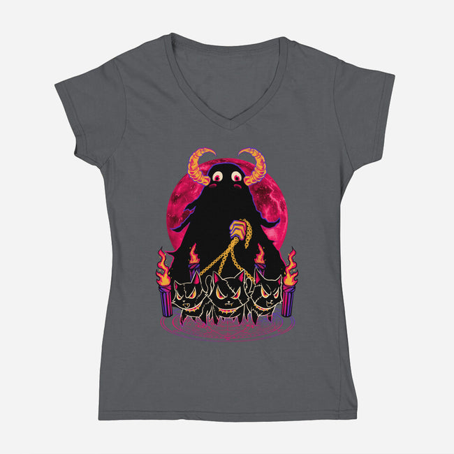 Pets Of Hell-Womens-V-Neck-Tee-spoilerinc