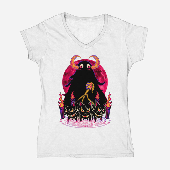 Pets Of Hell-Womens-V-Neck-Tee-spoilerinc